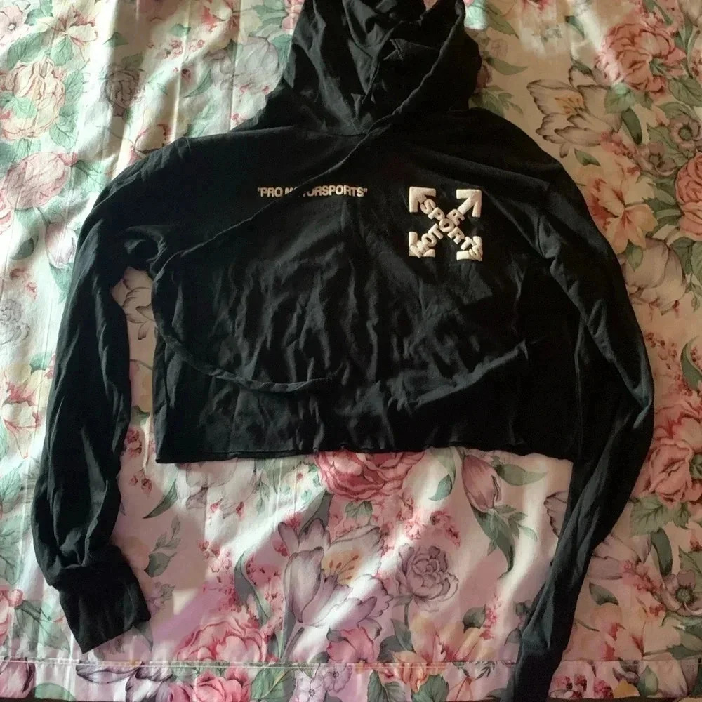 Bella & Canvas Womens Pullover Crop Hoodie Size Small
